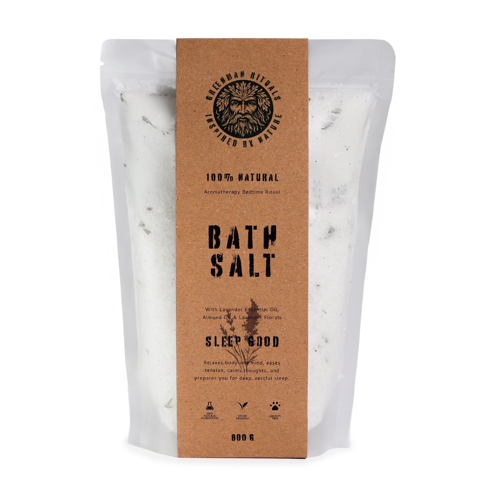 Levandų aromaterapinė vonios druska - „Sleep Good“ (800g) - Image 2
