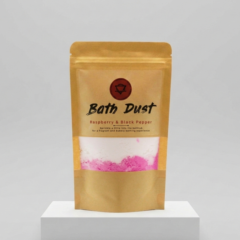 Vonios milteliai - "Raspberry & Black Pepper" (190g)