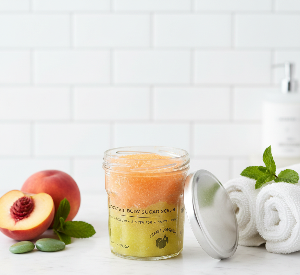 Kūno šveitiklis - "Peach Sangria" (300g) - Image 2