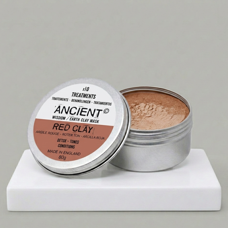 Raudonojo molio veido kaukė (80 g)