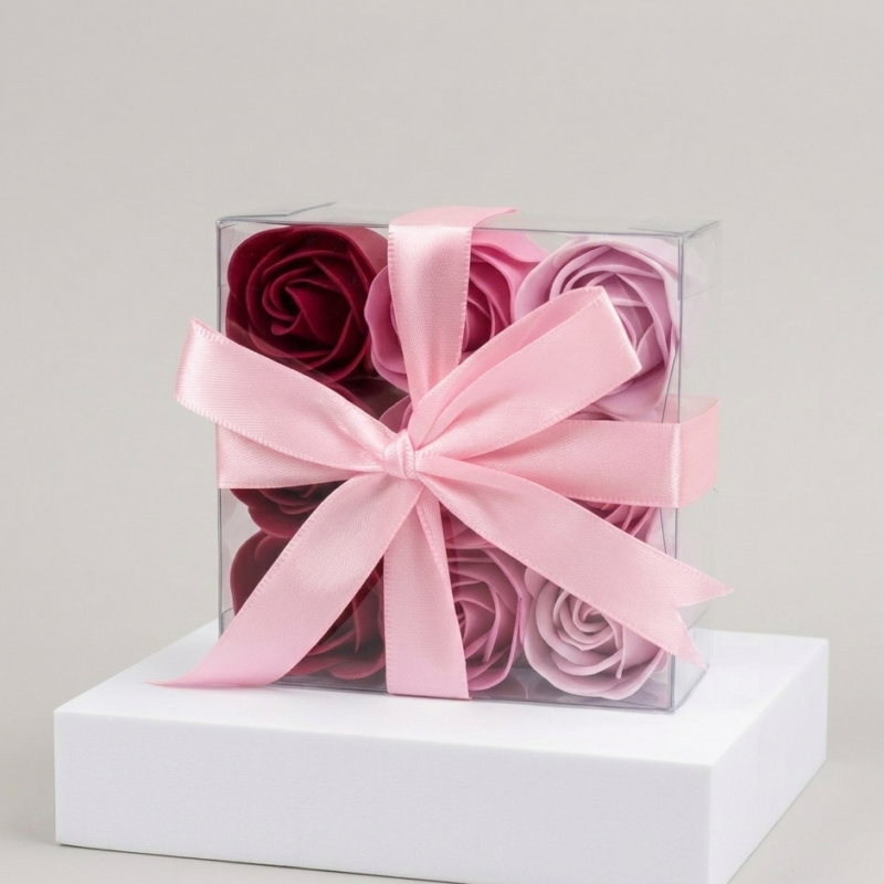 Muilo gėlių rinkinys – „Pink Roses“ (9 vnt.)