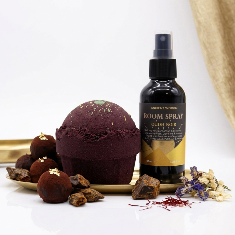 Prabangus aromatų rinkinys „Dubai Chocolate & Oudh Noir“