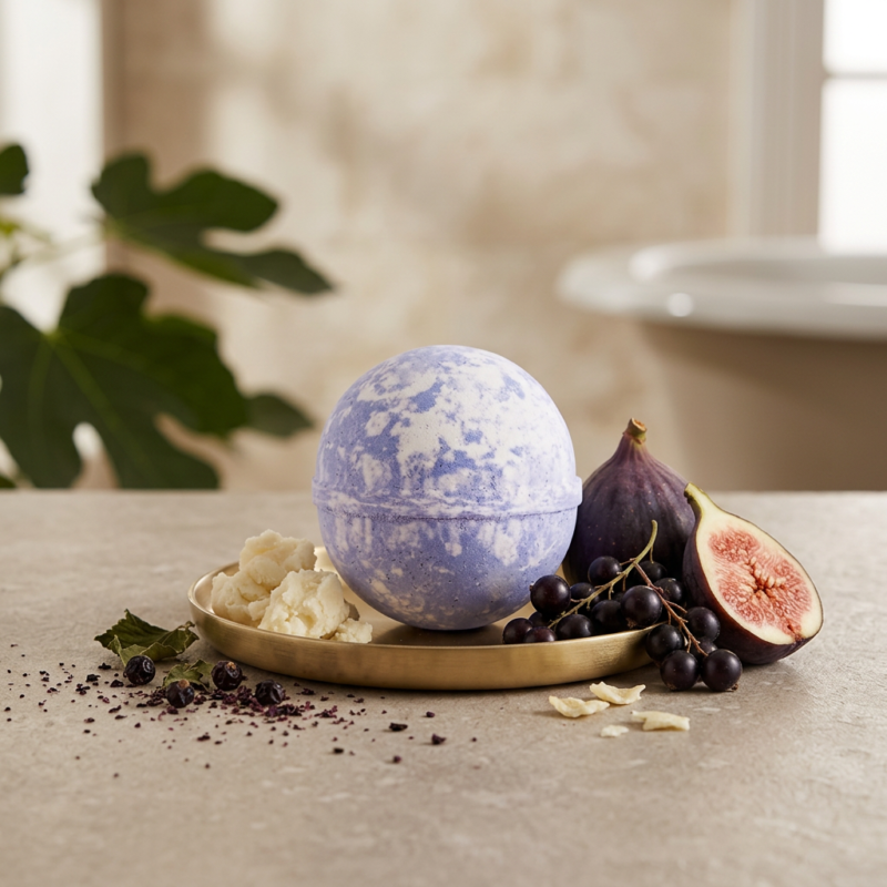 Vonios burbulas su taukmedžio sviestu - „Fig & Blackcurrant“ (180 g)