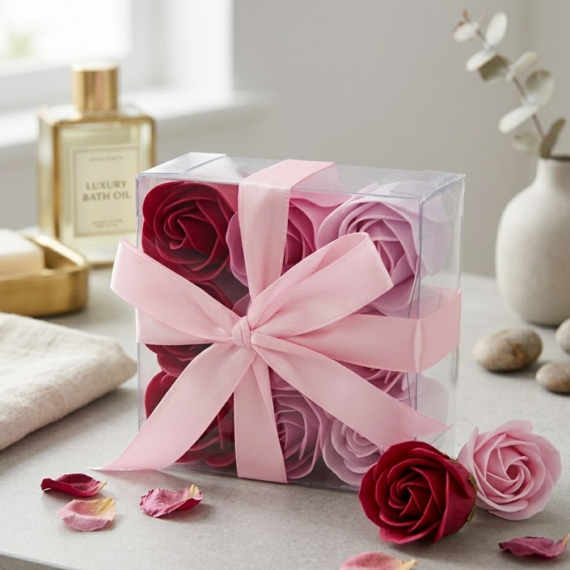 Muilo gėlių rinkinys – „Pink Roses“ (9 vnt.)