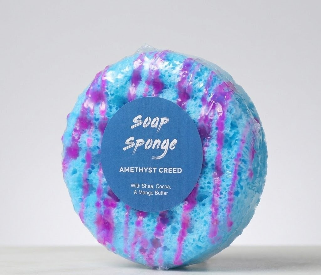 Muilo kempinė su trigubu kūno sviestu - "Amethyst Creed" (220g)
