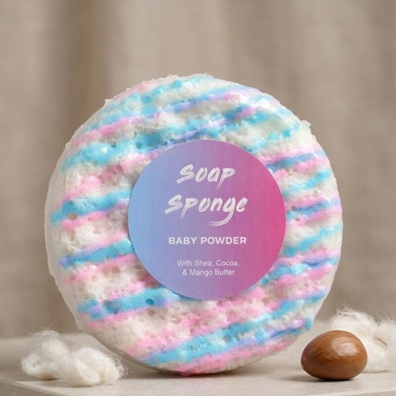 Muilo kempinė su trigubu kūno sviestu - "Baby Powder" (220g)