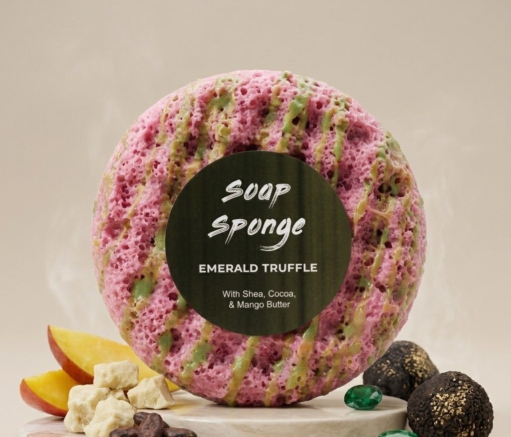 Muilo kempinė su trigubu kūno sviestu - "Emerald Truffle" (220g)