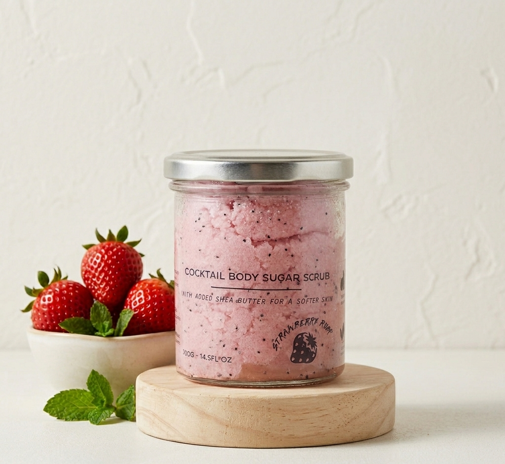 Kūno šveitiklis - " Strawberry Rum" (300g)